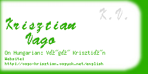 krisztian vago business card